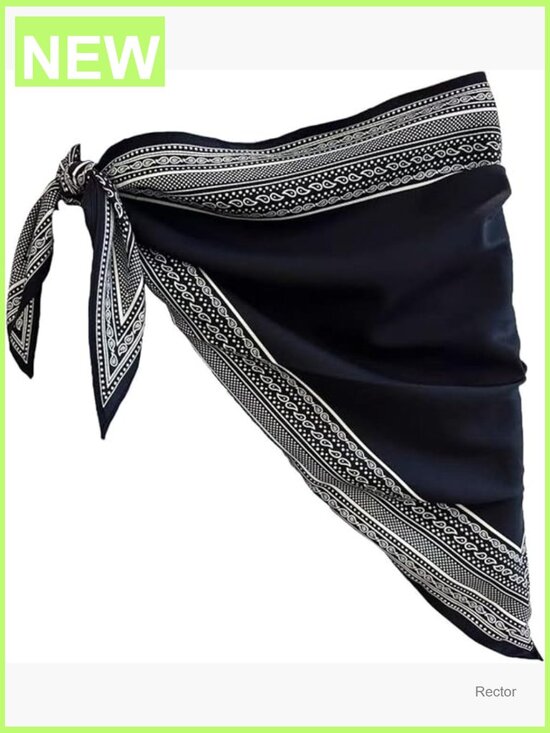Women Scarf Belt Triangle Silk Satin Hip Scarf Waist Wrap Tie Boho Accessory main image 4